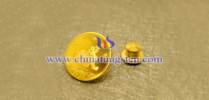 gold plated tungsten alloy badge picture