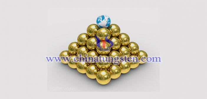 gold plated tungsten alloy ball picture