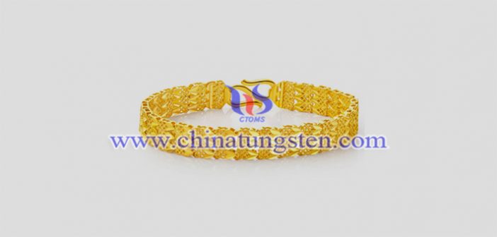 gold plated tungsten alloy bracelet picture