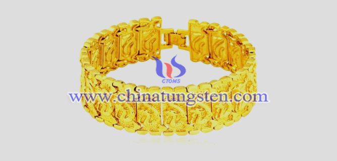 gold plated tungsten alloy bracelet picture