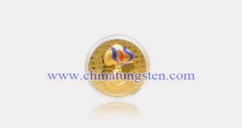 gold plated tungsten alloy coin picture