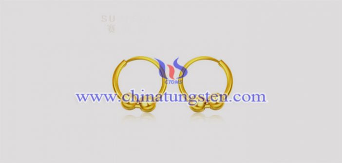 gold plated tungsten alloy earrings picture