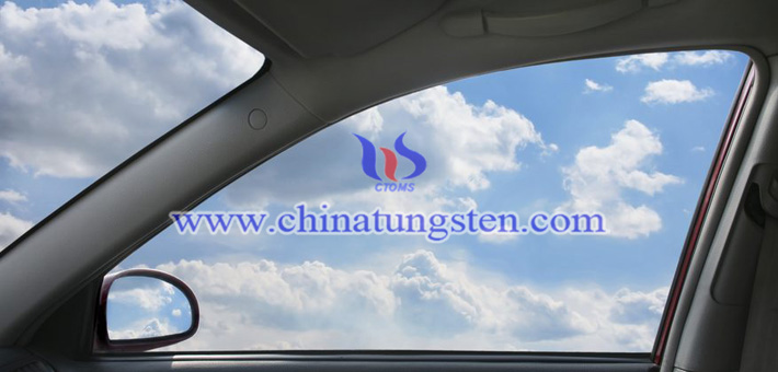 tungsten oxide applied for heat insulating window glass picture