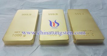 gold plated tungsten block picture