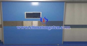 electronically operated tungsten alloy radiation shielding door image