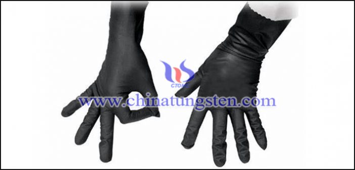 tungsten rubber medical glove picture