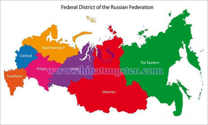 Eight federal regions of Russia