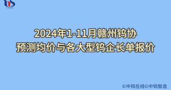 2024年1-11月赣州钨协预测均价